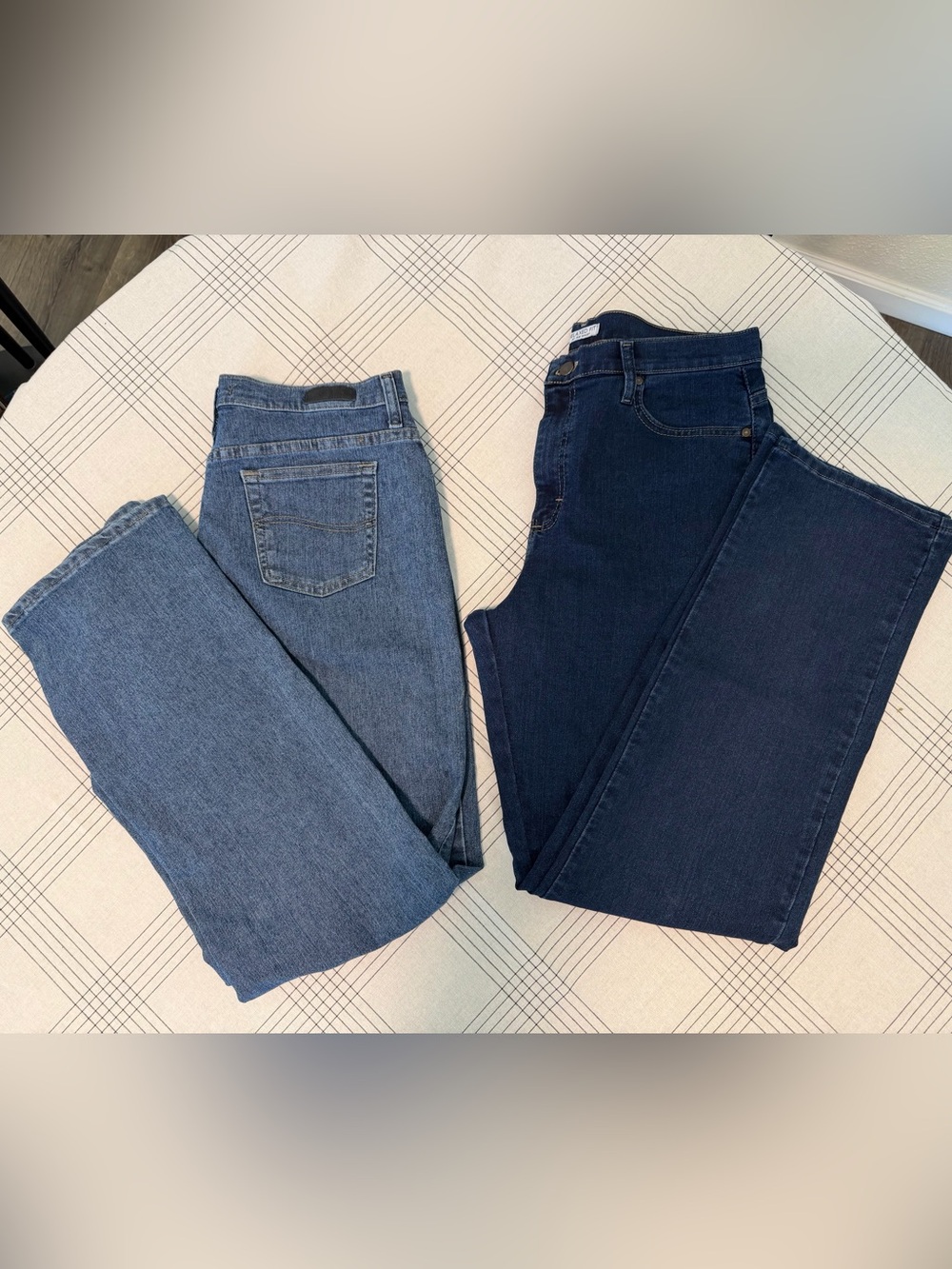 Lee Relaxed Fit Jeans Women’s 12 Long Bundle 2 Pair Blue Denim